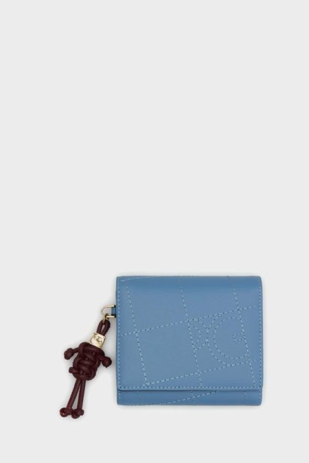 Women Cubi Fold Over Japanese Wallet Small Wallets Purificacion Garci Sky Blue