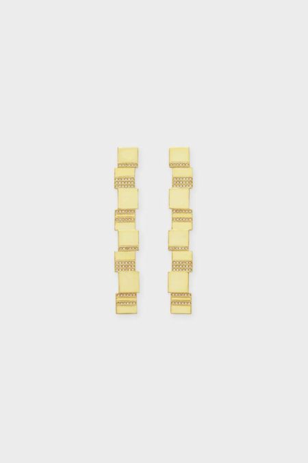 Women Cubo Drop Earrings Purificacion Garci Gold Icons