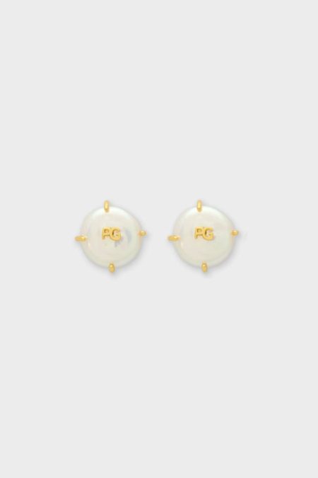 Women Earrings Biwa Earrings Purificacion Garci Gold/Pearl