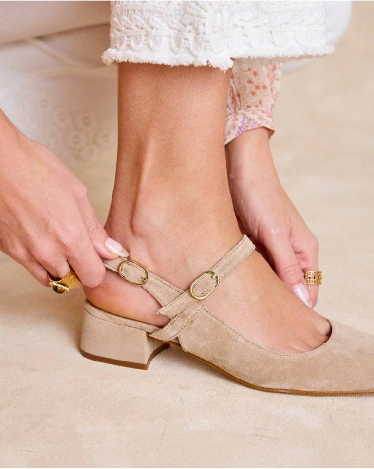 Women Flats Sand Polín Et Moi Mary Jane Purple Buckle - Image 4