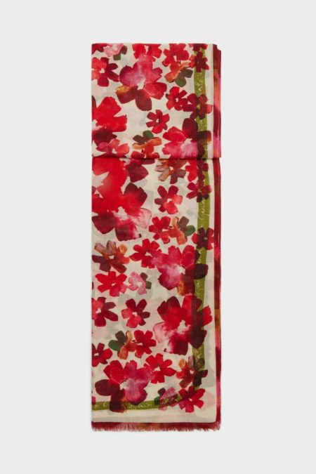 Women Florianopolis Wool Scarf Scarves Red/Beige Purificacion Garci