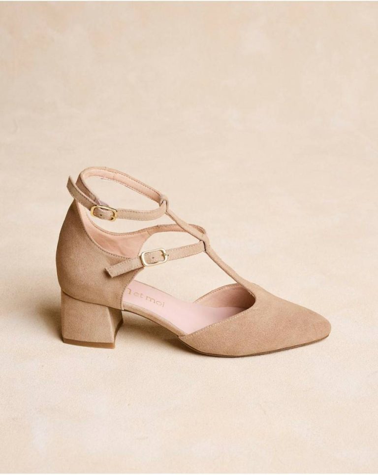 Women Heels Mary Jane Arianna Straps Beige Polín Et Moi - Image 3