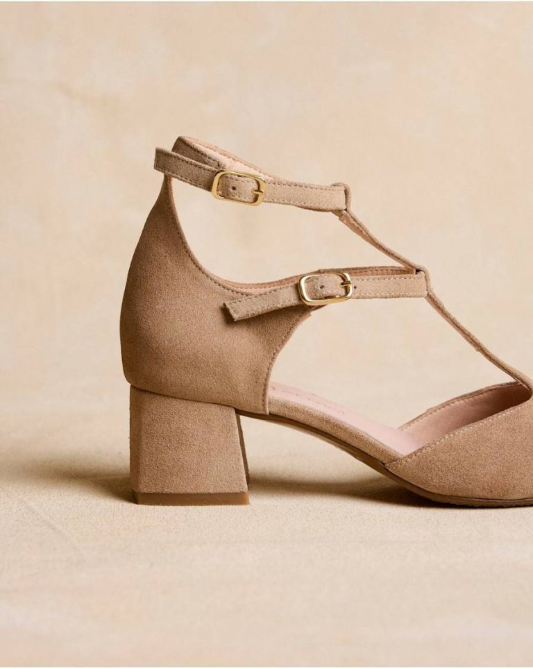 Women Heels Mary Jane Arianna Straps Beige Polín Et Moi - Image 4