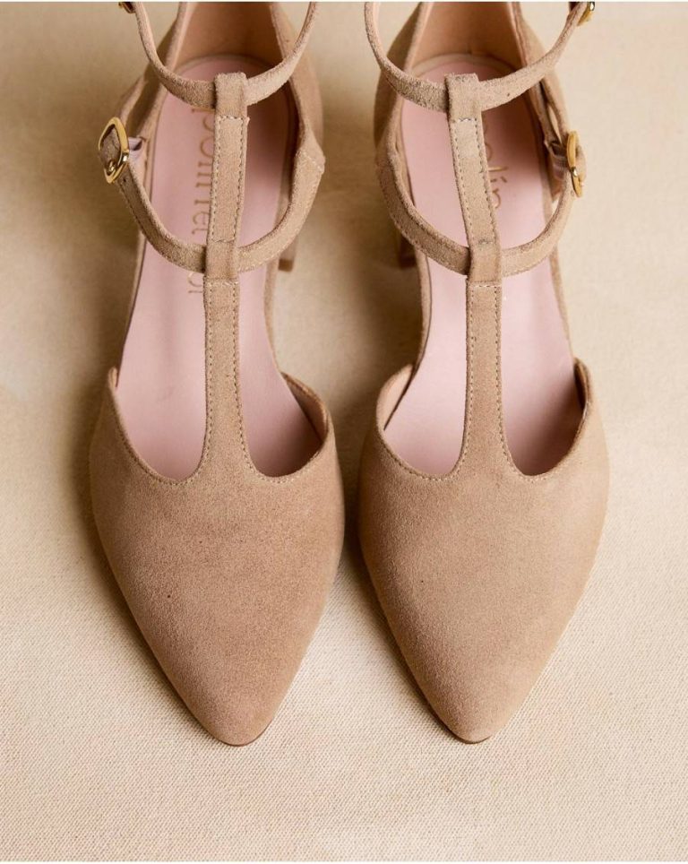 Women Heels Mary Jane Arianna Straps Beige Polín Et Moi - Image 5