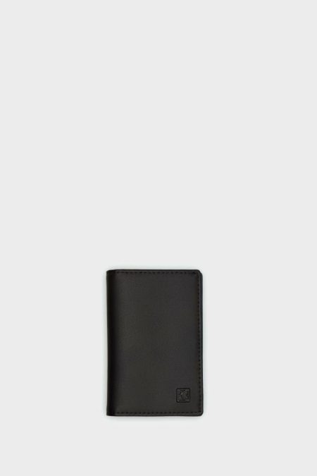 Women Homenaje Acolchado Fold Over Card Holder Purificacion Garci Black Card Holders And Coin Purses