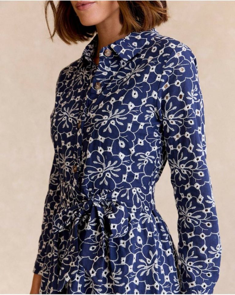 Women Isa Embroidered Dress Denim Dresses And Jumpsuits Polín Et Moi - Image 5