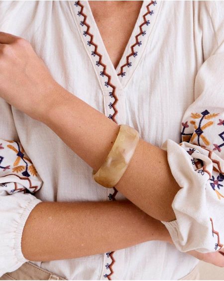 Women Jewelry Dinan Tortoiseshell Bracelet Polín Et Moi Beige