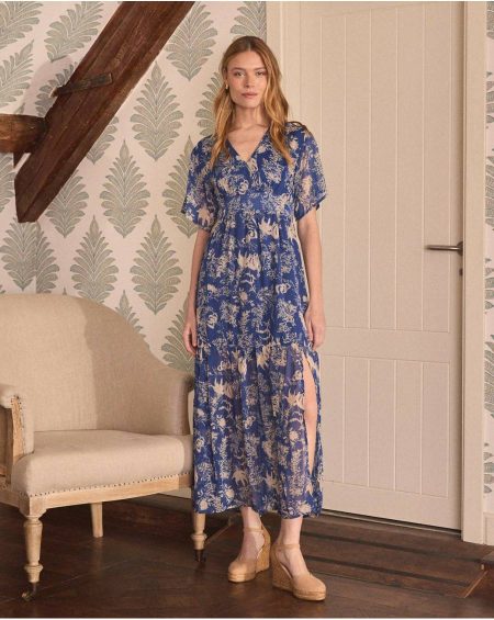 Women Klein Blue Polín Et Moi Klein Maxi Dress Dresses And Jumpsuits