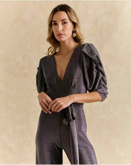 Women Lurex Luchi Jumpsuit Grey Polín Et Moi Dresses