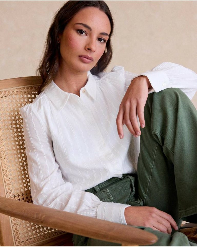 Women Matilde Embroidered Shirt Blouses And Shirts White Polín Et Moi