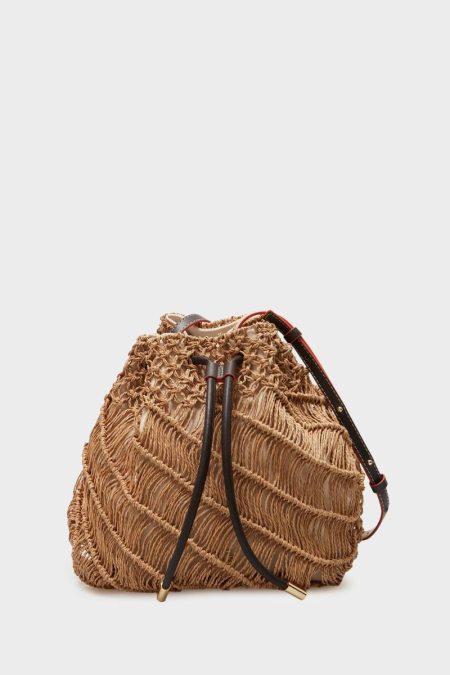 Women Natural Cartagena Crossbody Bucket Bag Shoulder Bags Purificacion Garci