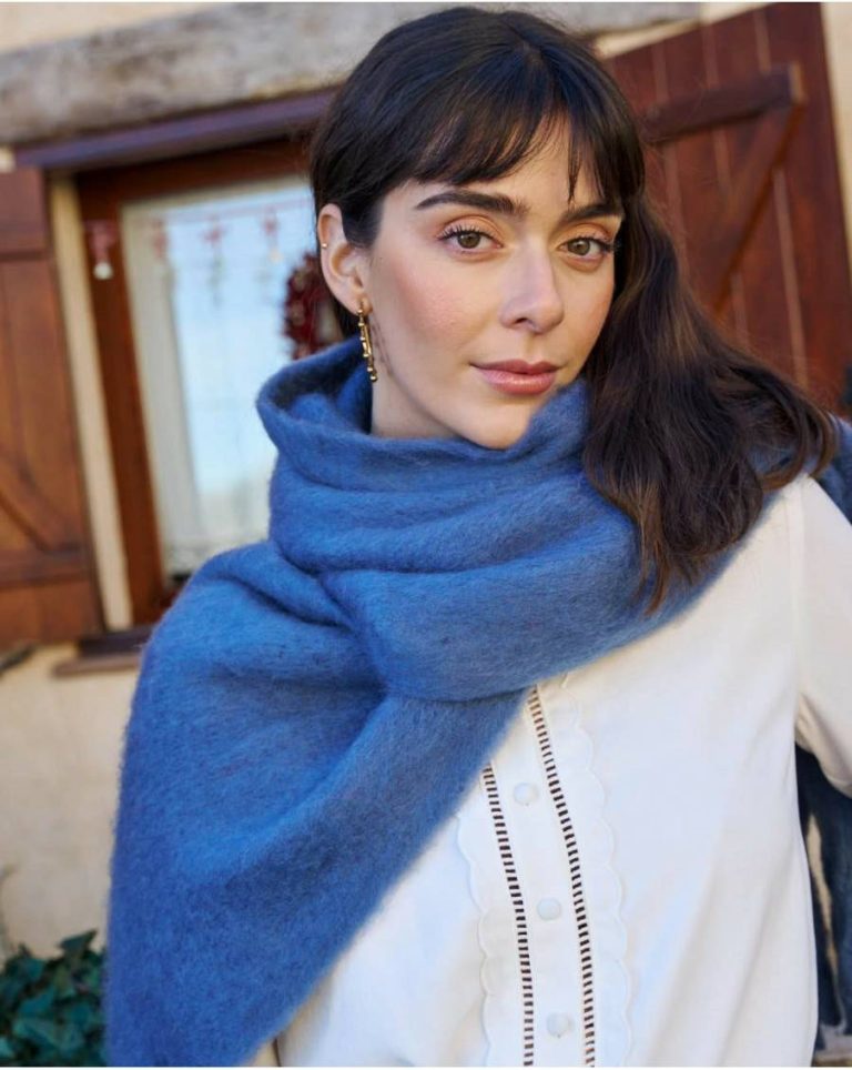 Women Other Polín Et Moi Denim Noemi Fringed Scarf - Image 3
