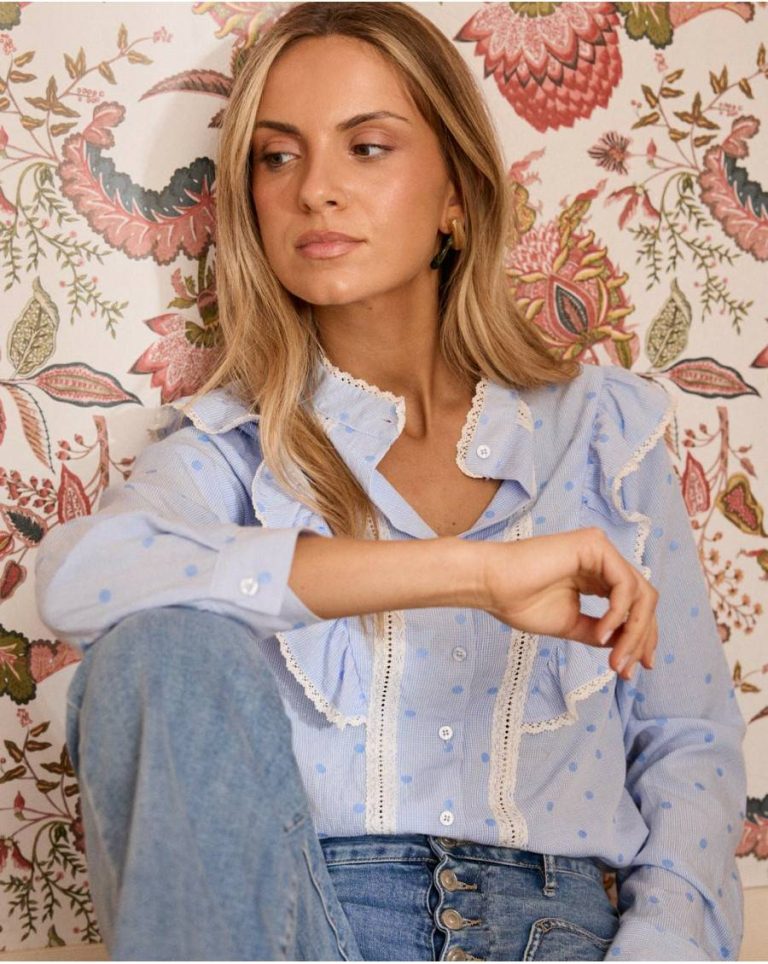 Women Polín Et Moi Blouses And Shirts Celestial Yaritza Embroidery Blouse - Image 3