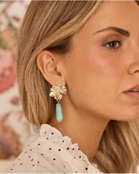 Women Polín Et Moi Celestial Piena Flower Earring Jewelry