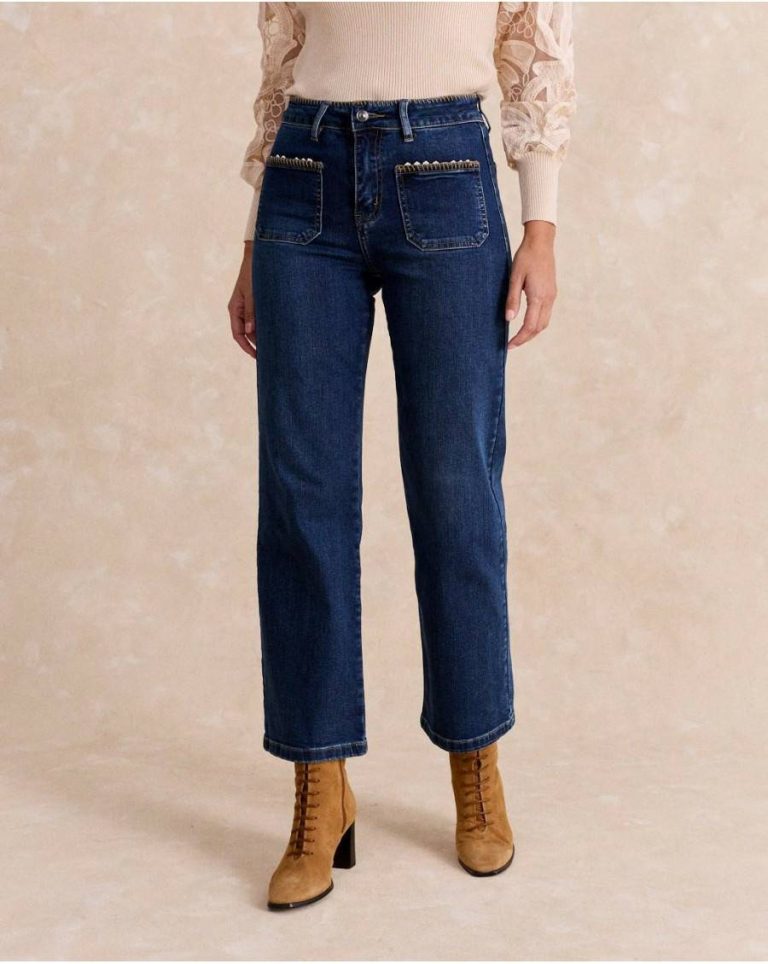 Women Polín Et Moi Kelila Embroidered Pants Bottoms Denim - Image 2
