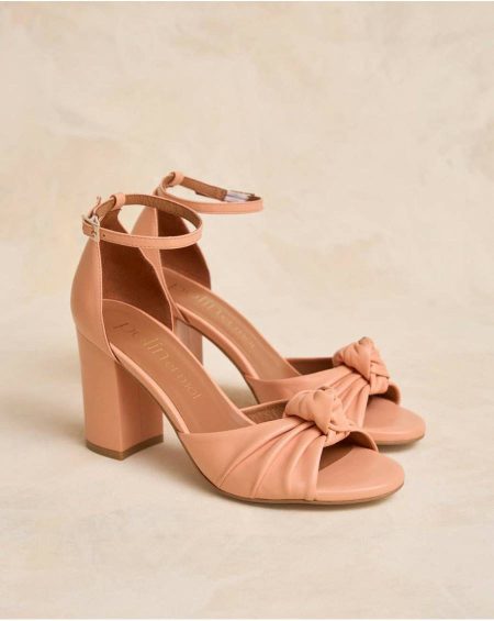 Women Polín Et Moi Sandals Peach Beni Heel Sandal