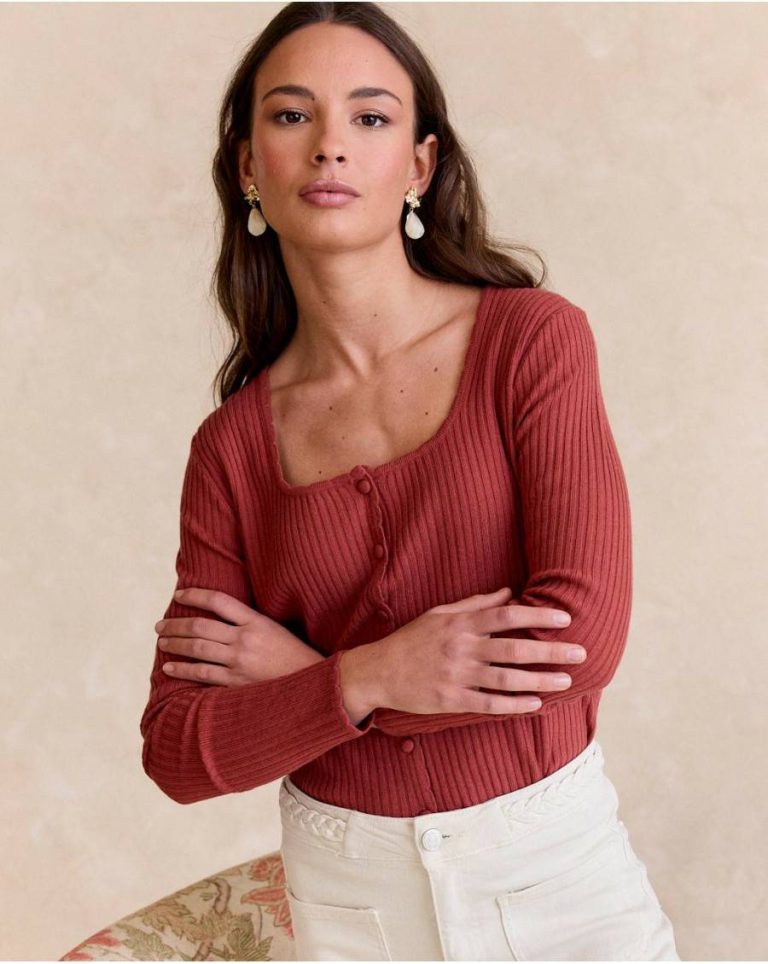 Women Polín Et Moi Sweater Knitted Grana Tile Cardigans And Sweaters