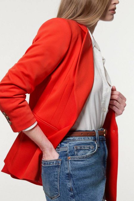 Women Polished Viscose Single Breasted Tailored Blazer Tailoring Karen Millen Red
