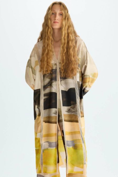 Women Print Twill Oversize Coat Outerwear Purificacion Garci Multicolor