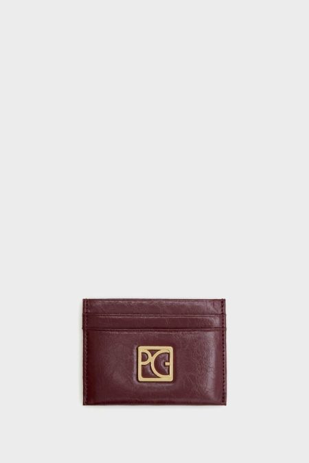 Women Purificacion Garci Burgundy Card Holders And Coin Purses Homenaje Acolchado Card Holder