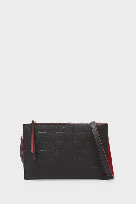 Women Purificacion Garci Crossbody Bags Black/Red Tandem Cross Body Bag