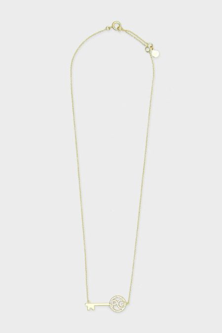 Women Purificacion Garci Gold Necklaces Pg Keys Necklace