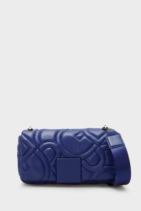Women Purificacion Garci Homenaje Acolchado Crossbody Bag Klein Blue Shoulder Bags