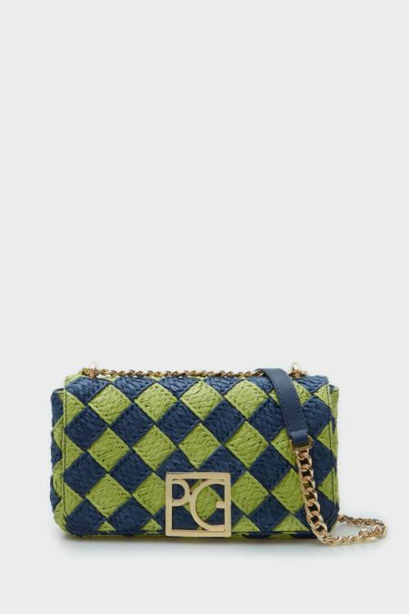 Women Purificacion Garci Klein Blue Homenaje Acolchado Crossbody Bag Shoulder Bags