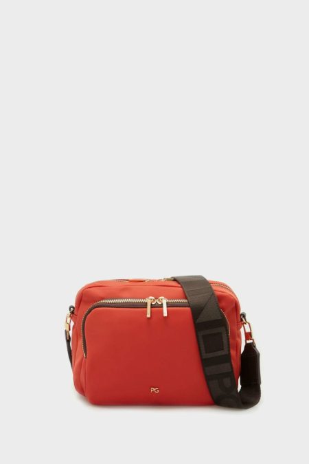 Women Purificacion Garci Red Nylon Crossbody Bag Crossbody Bags