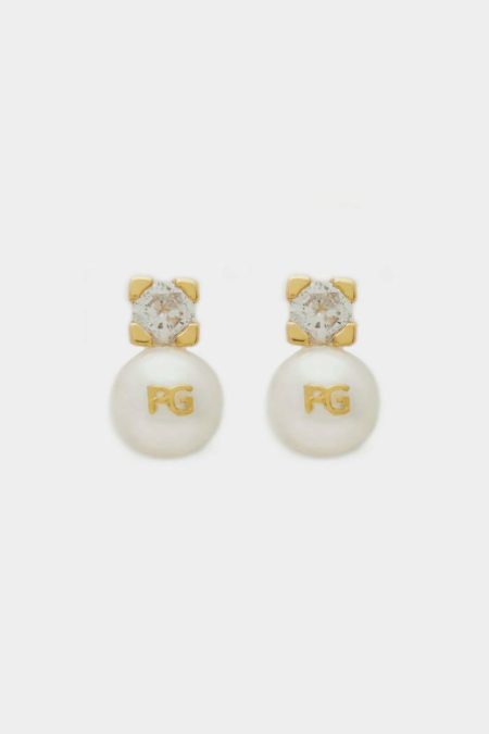 Women Purificacion Garci White Biwa Earrings Earrings