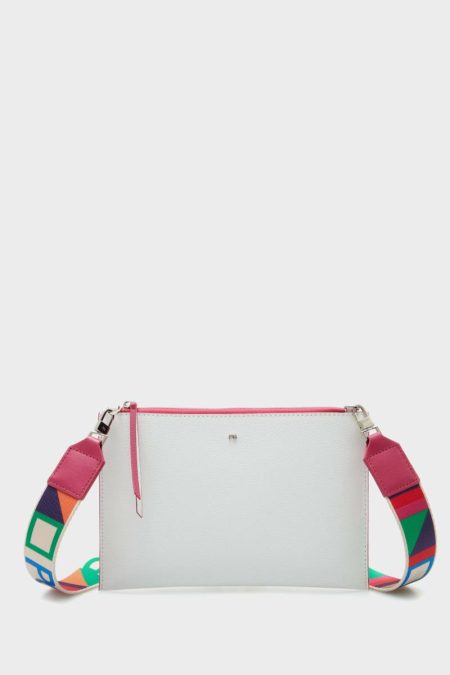 Women Purificacion Garci White Crossbody Bags Tandem Crossbody Bag