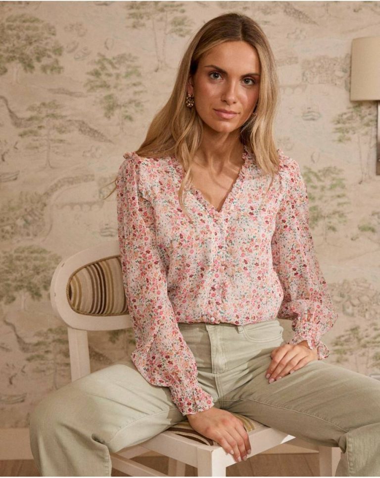 Women Raw Polín Et Moi Blouses And Shirts Zule Print Blouse - Image 2