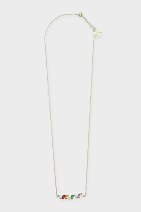 Women Rectangles Necklace Purificacion Garci Gold/Multicolor Necklaces