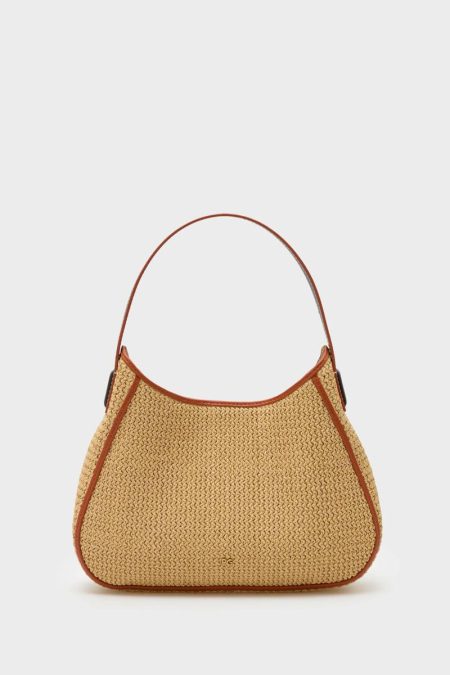 Women Shoulder Bags Purificacion Garci Algo Prestado Shoulder Bag Natural