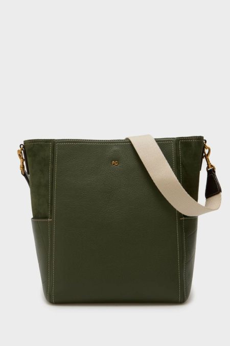 Women Shoulder Bags Purificacion Garci Khaki Combinación Única Shoulder Bag