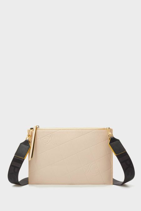 Women Tandem Cross Body Bag White Crossbody Bags Purificacion Garci