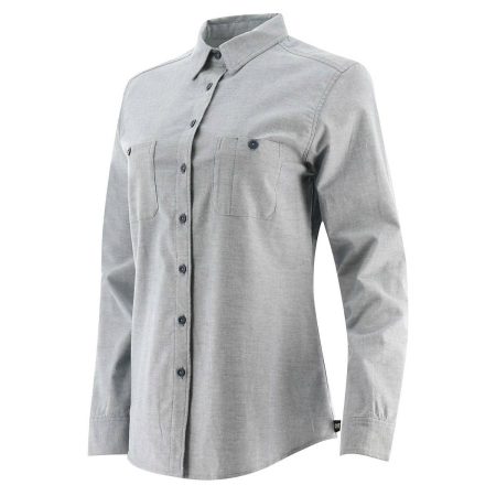Women's Oxford Long Sleeve Shirt Tops & Outerwear Denim Blue Cat Women