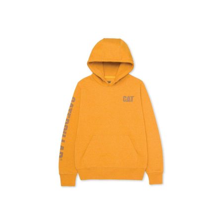 Women's Trademark Banner Pull Over Hoodie Women Mustard Yellow Heather Cat Tops & Outerwear