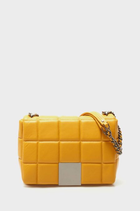 Yellow Shoulder Bags Homenaje Acolchado Shoulder Bag Purificacion Garci Women