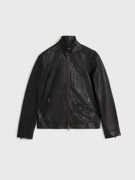 York Jacket John Varvatos Leather Jackets Black Men