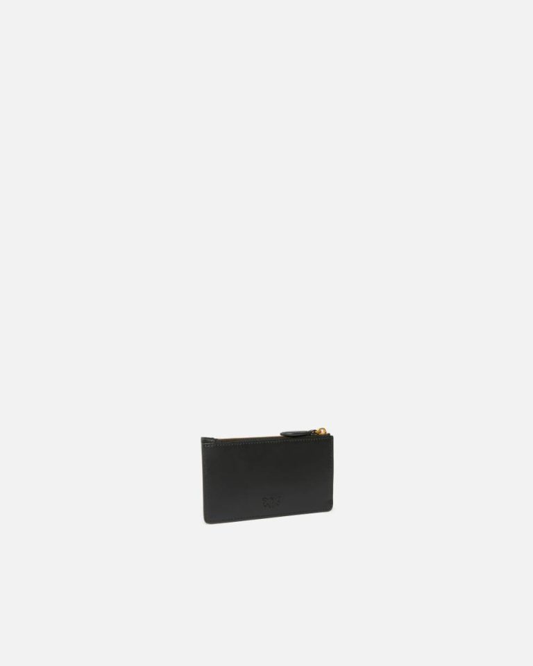 Zipped Card Holder Pinko Purses Black-Antique Gold - Image 2