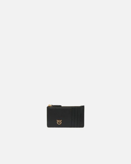 Zipped Card Holder Pinko Purses Black-Antique Gold