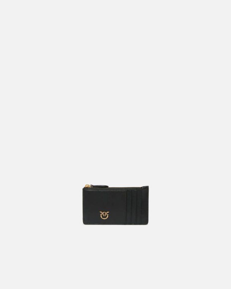 Zipped Card Holder Pinko Purses Black-Antique Gold