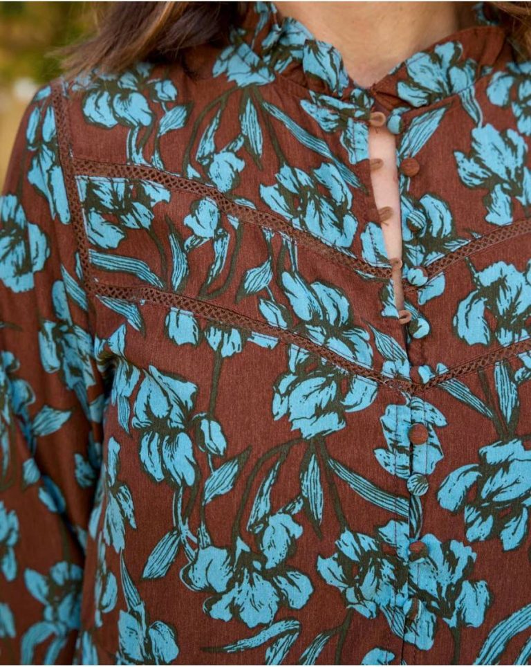 Zulea Ruffled Dress Polín Et Moi Brown Women Dresses - Image 3