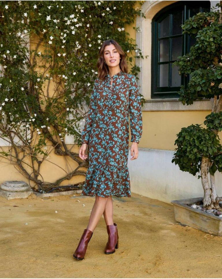 Zulea Ruffled Dress Polín Et Moi Brown Women Dresses - Image 4