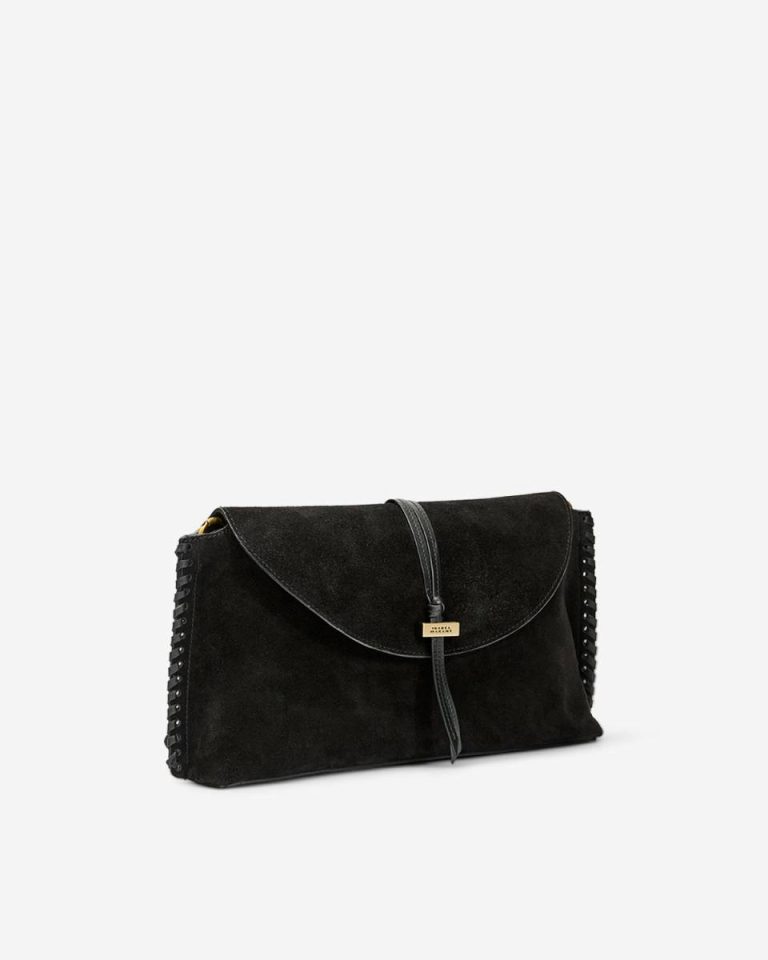 Black Isabel Marant Silao Clutch Crossbody Bags Women