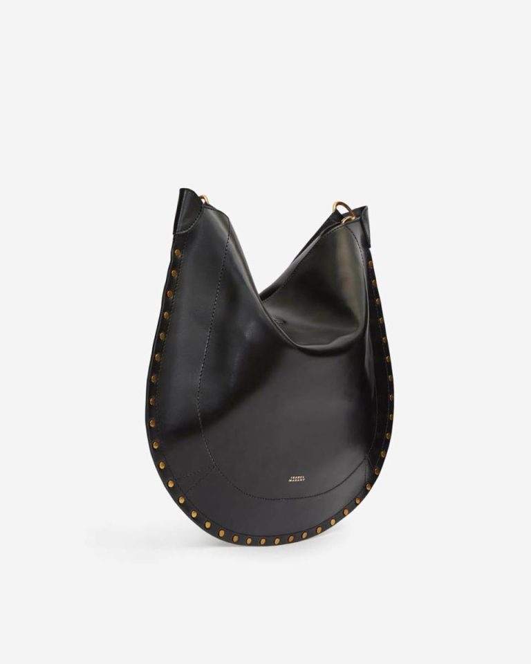 Black Shoulder Bags Isabel Marant Women Oskan Hobo Soft Bag - Image 3