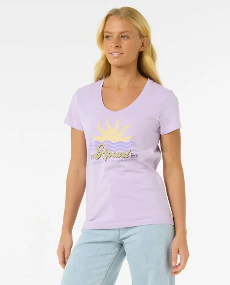 Cala V Neck Tee Women Tees & Tanks Rip Curl - Image 2