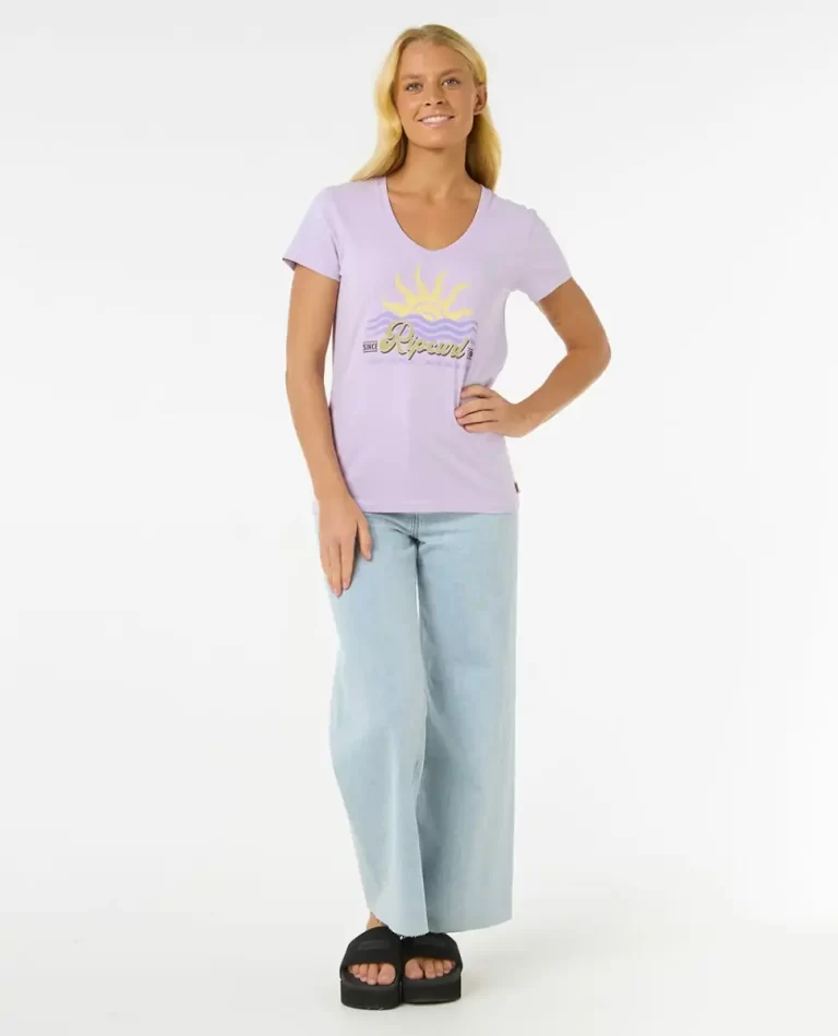 Cala V Neck Tee Women Tees & Tanks Rip Curl - Image 4