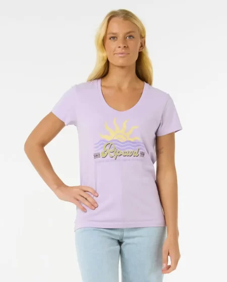 Cala V Neck Tee Women Tees & Tanks Rip Curl